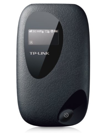 TP-Link M5350 Mobiler MIFI WLAN-Router (Mobiler WiFi Hotspot, integriertes 3G/UMTS-Modem mit bis zu 21,6 Mbit/s, Wireless-N-Standard (IEEE 802.11n), SIM-Kartensteckplatz, OLED-Display, microSD-Kartenslot, HSPA+ 3G) schwarz - 1