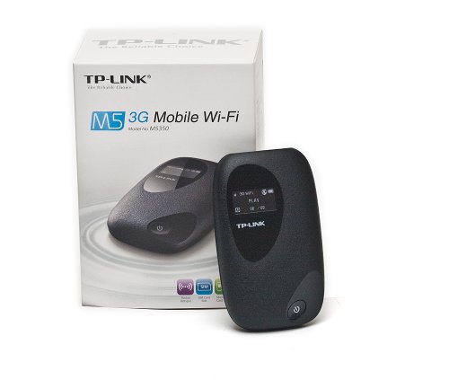 TP-Link M5350 Mobiler MIFI WLAN-Router (Mobiler WiFi Hotspot, integriertes 3G/UMTS-Modem mit bis zu 21,6 Mbit/s, Wireless-N-Standard (IEEE 802.11n), SIM-Kartensteckplatz, OLED-Display, microSD-Kartenslot, HSPA+ 3G) schwarz - 6
